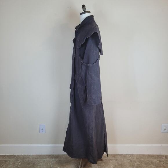 Vintage Saddlebrook Duster Coat Mens Large Brown Cotton Western Cowboy USA 90s - Picture 6 of 7